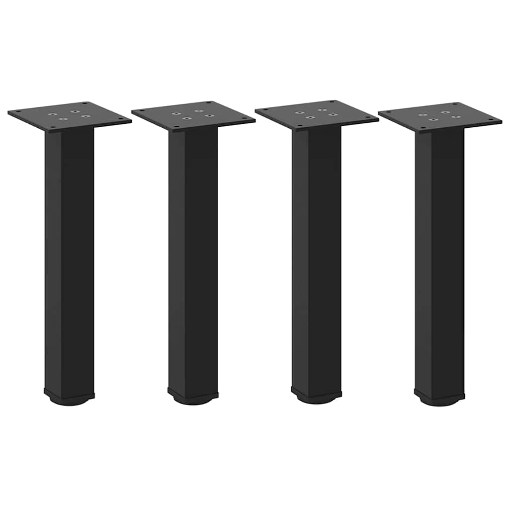 sofabordsben 4 stk. sort 42-44 cm stål