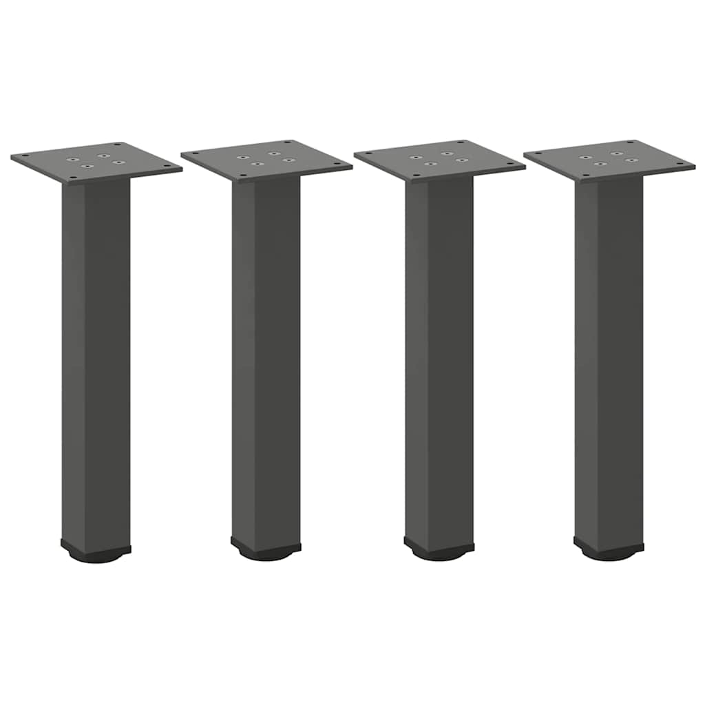 sofabordsben 4 stk. antracit 42-44 cm stål