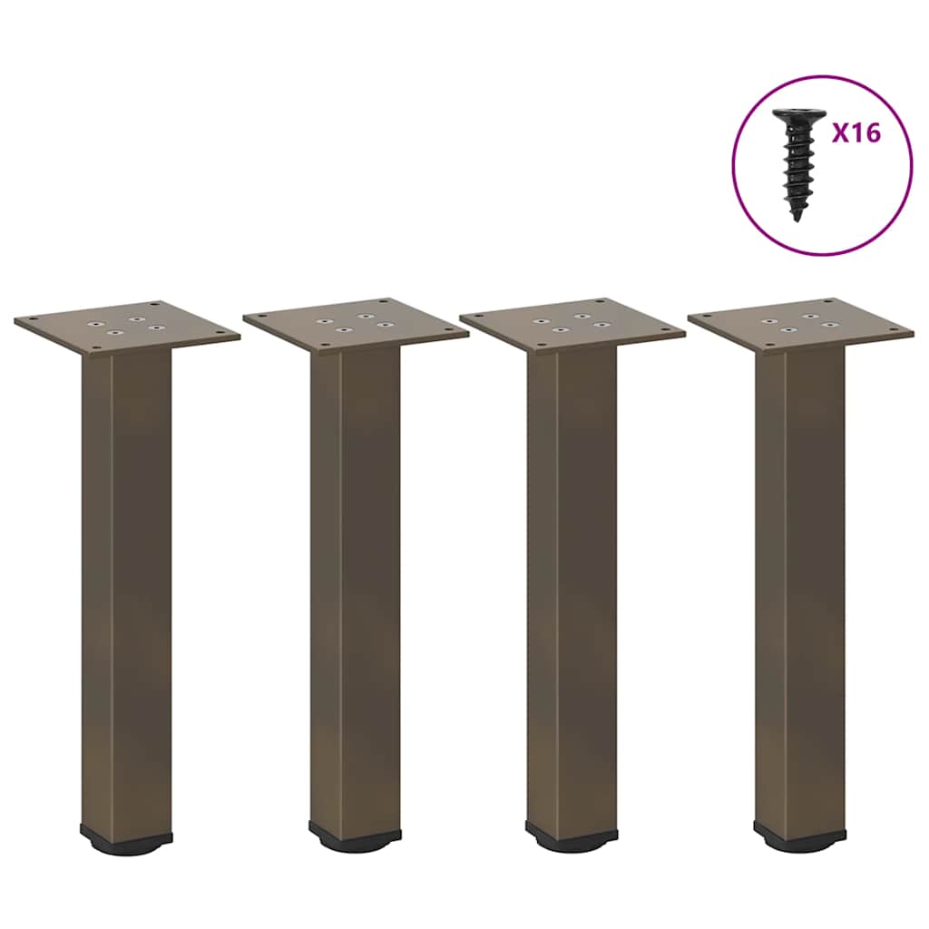 sofabordsben 4 stk. naturstål 42-44 cm stål