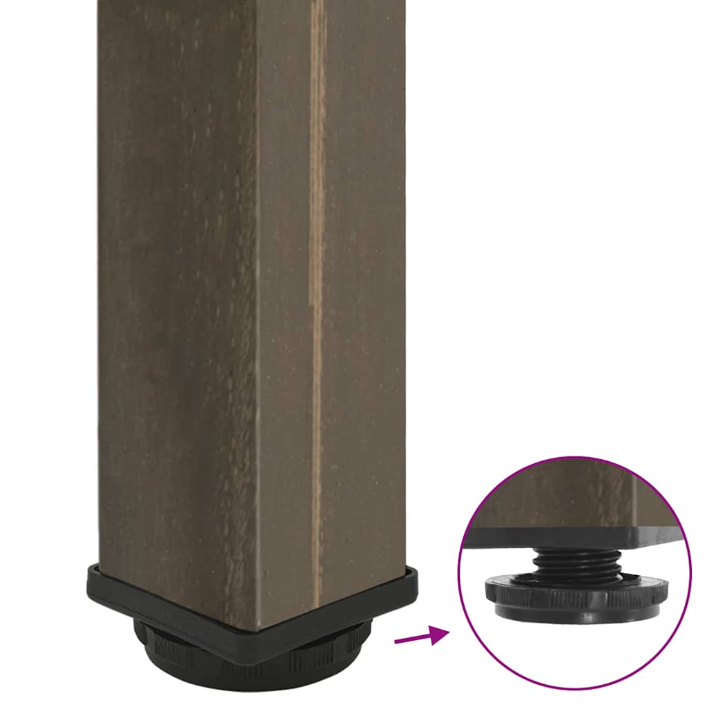 sofabordsben 4 stk. naturstål 42-44 cm stål