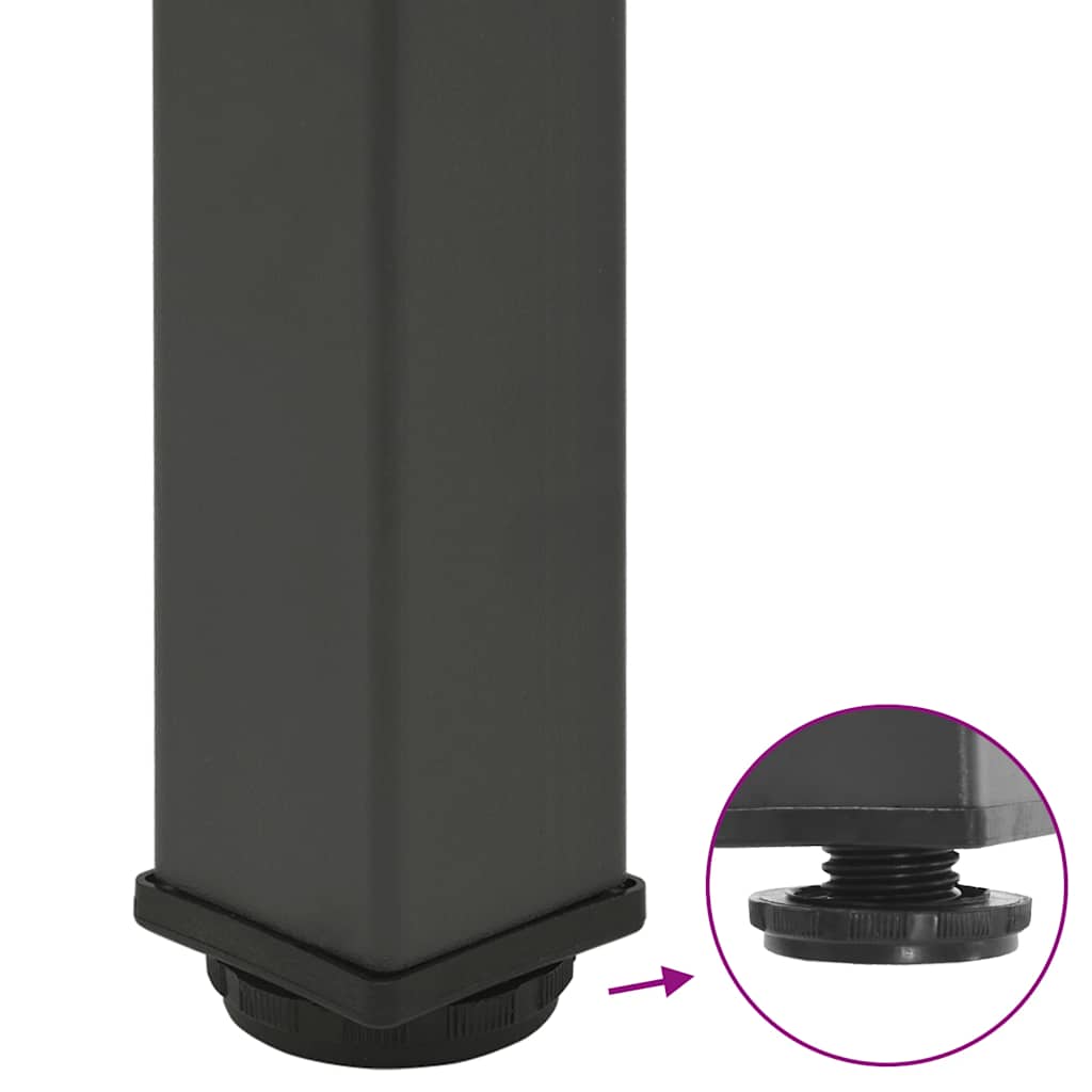 sofabordsben 4 stk. antracit 30-32 cm stål