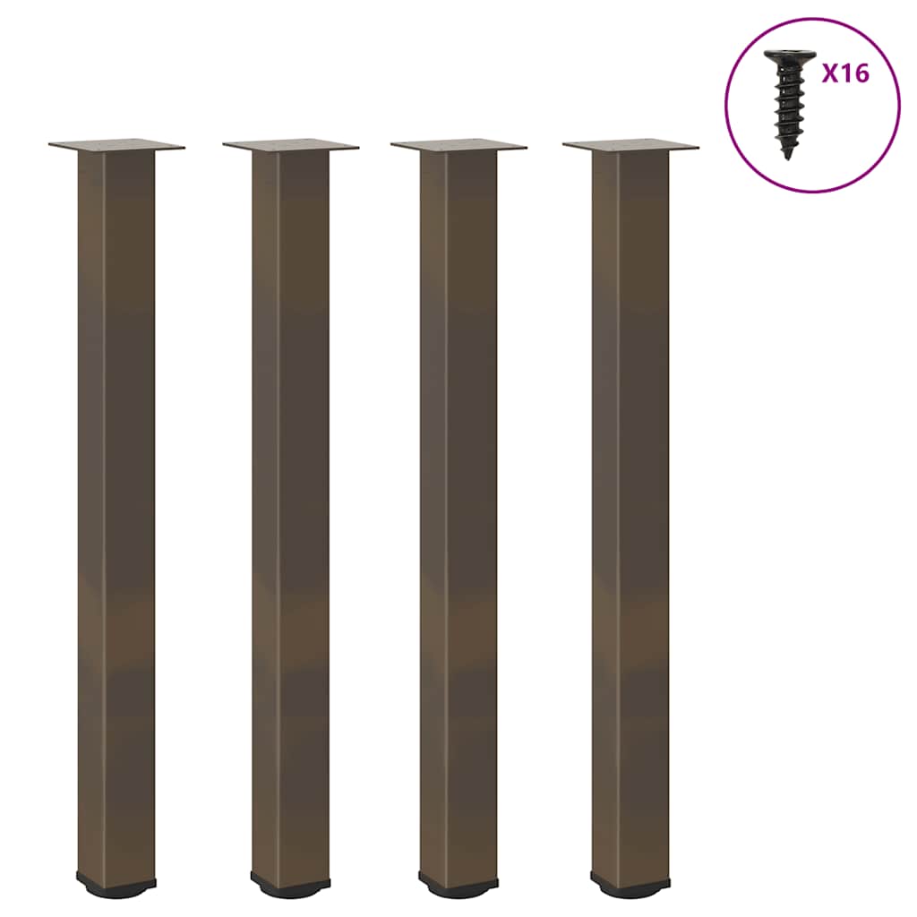 barbordsben 4 stk. naturstål 100-102 cm stål