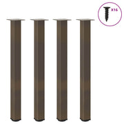 barbordsben 4 stk. naturstål 100-102 cm stål