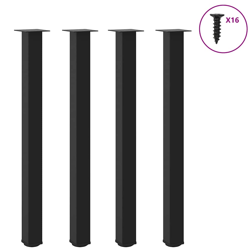 barbordsben 4 stk. sort 110-112 cm stål