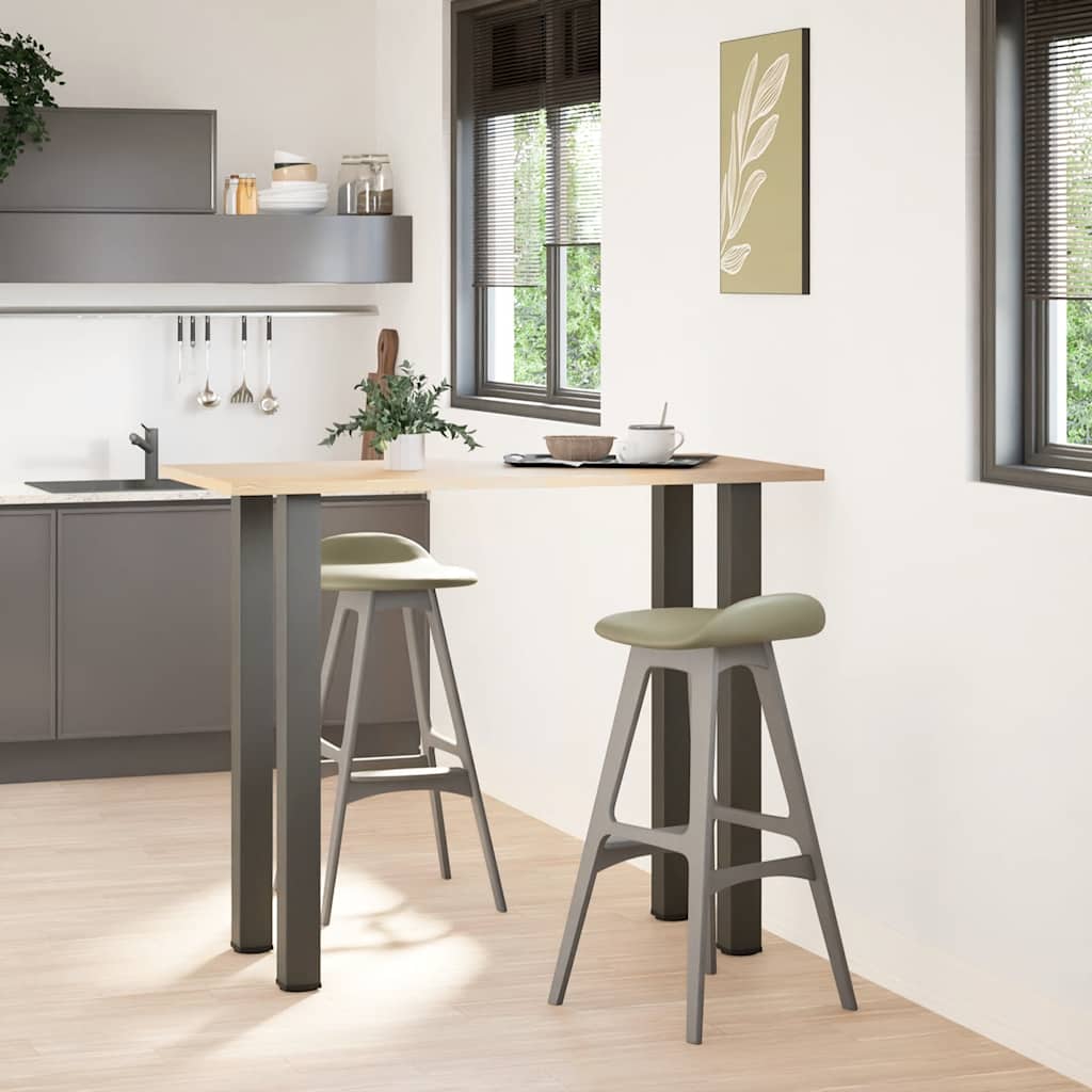 barbordsben 4 stk. antracit 110-112 cm stål