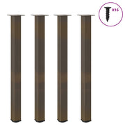 barbordsben 4 stk. naturstål 110-112 cm stål