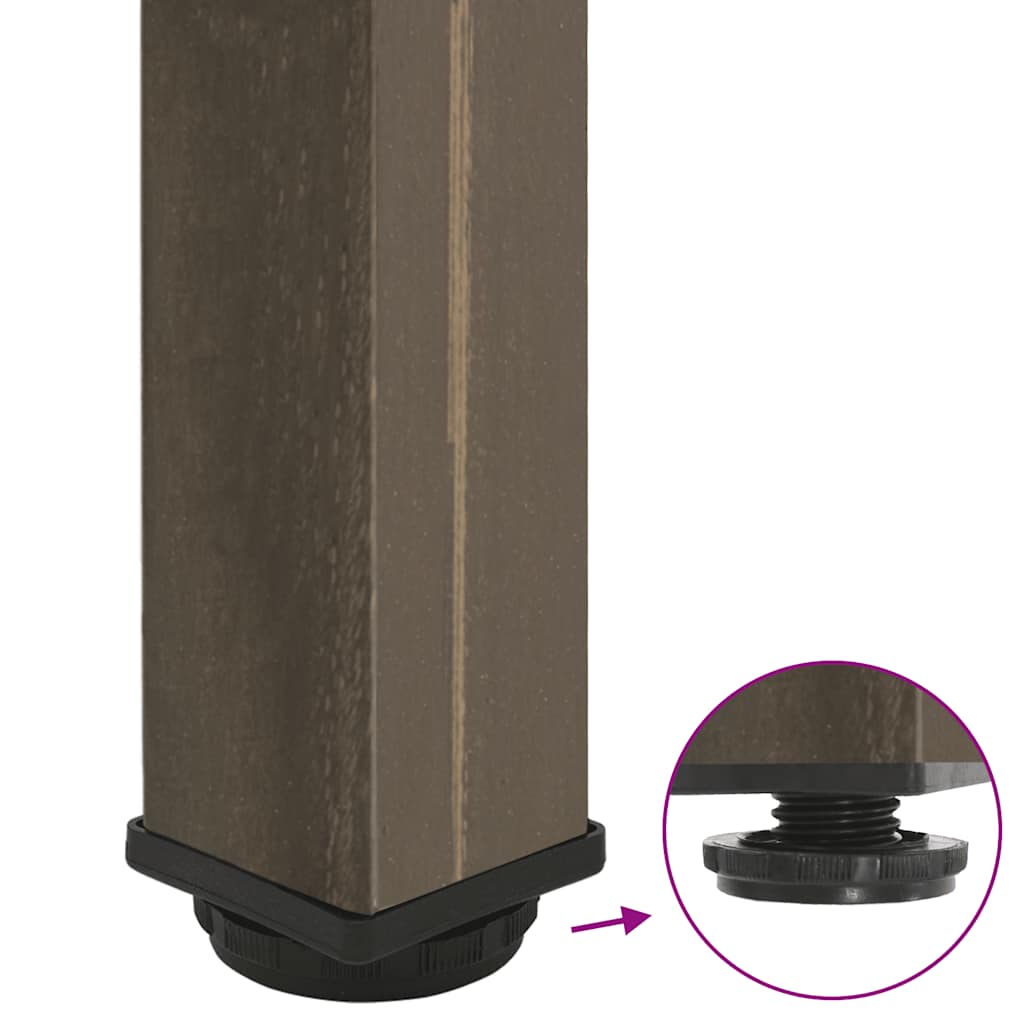barbordsben 4 stk. naturstål 110-112 cm stål