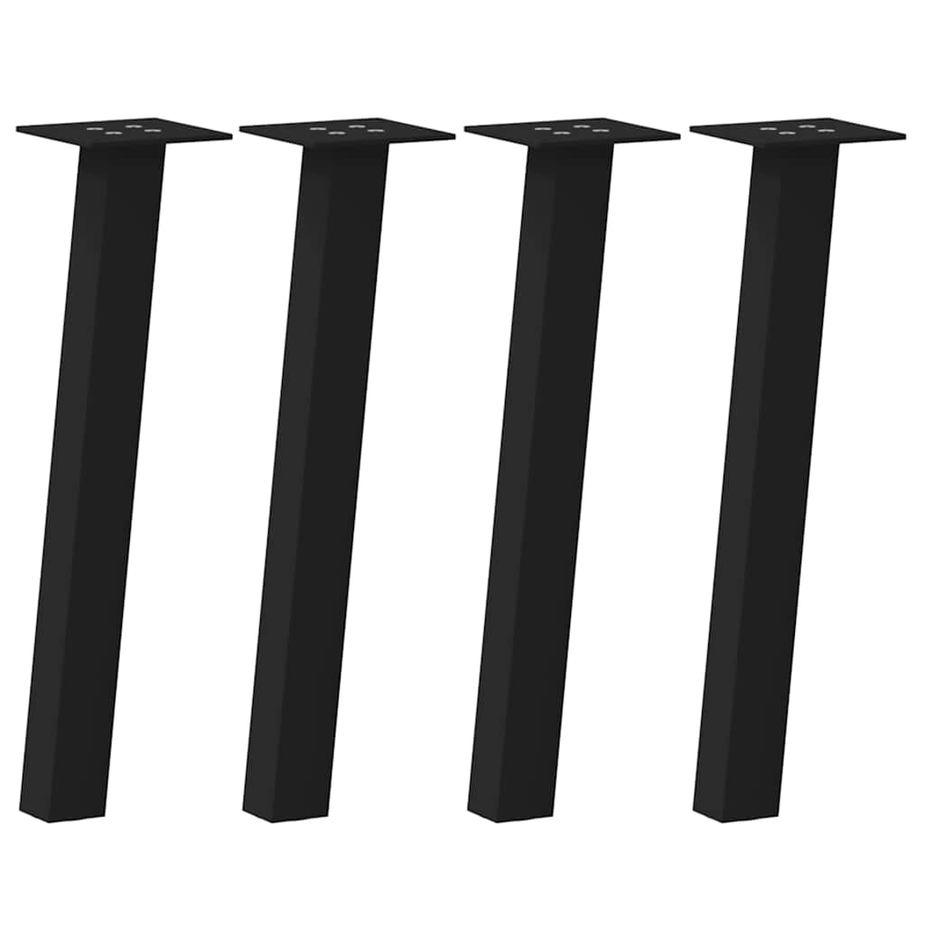 sofabordsben 4 stk. sort 42 cm stål