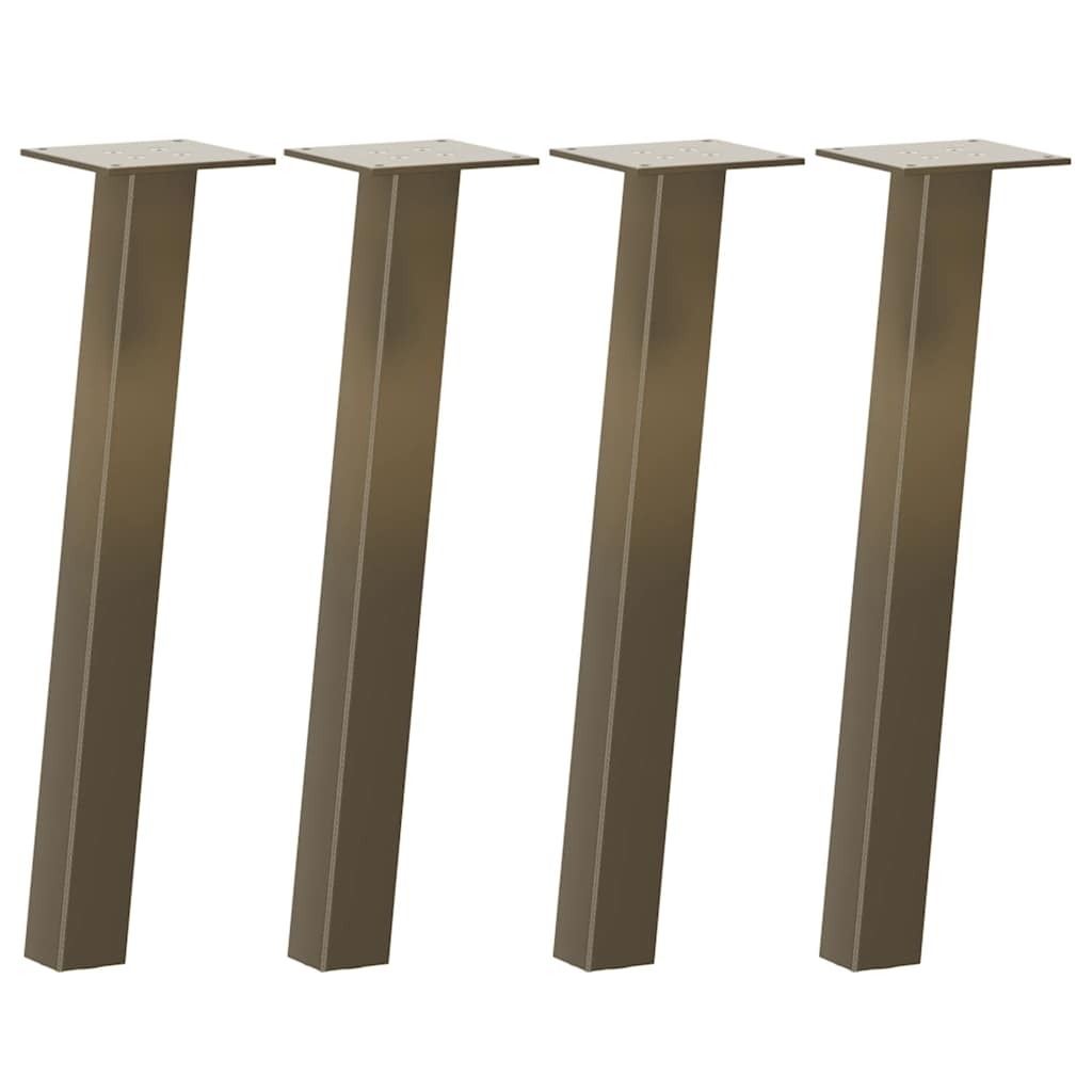 sofabordsben 4 stk. naturstål 42 cm stål