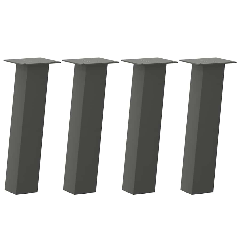 sofabordsben 4 stk. antracit 30 cm stål