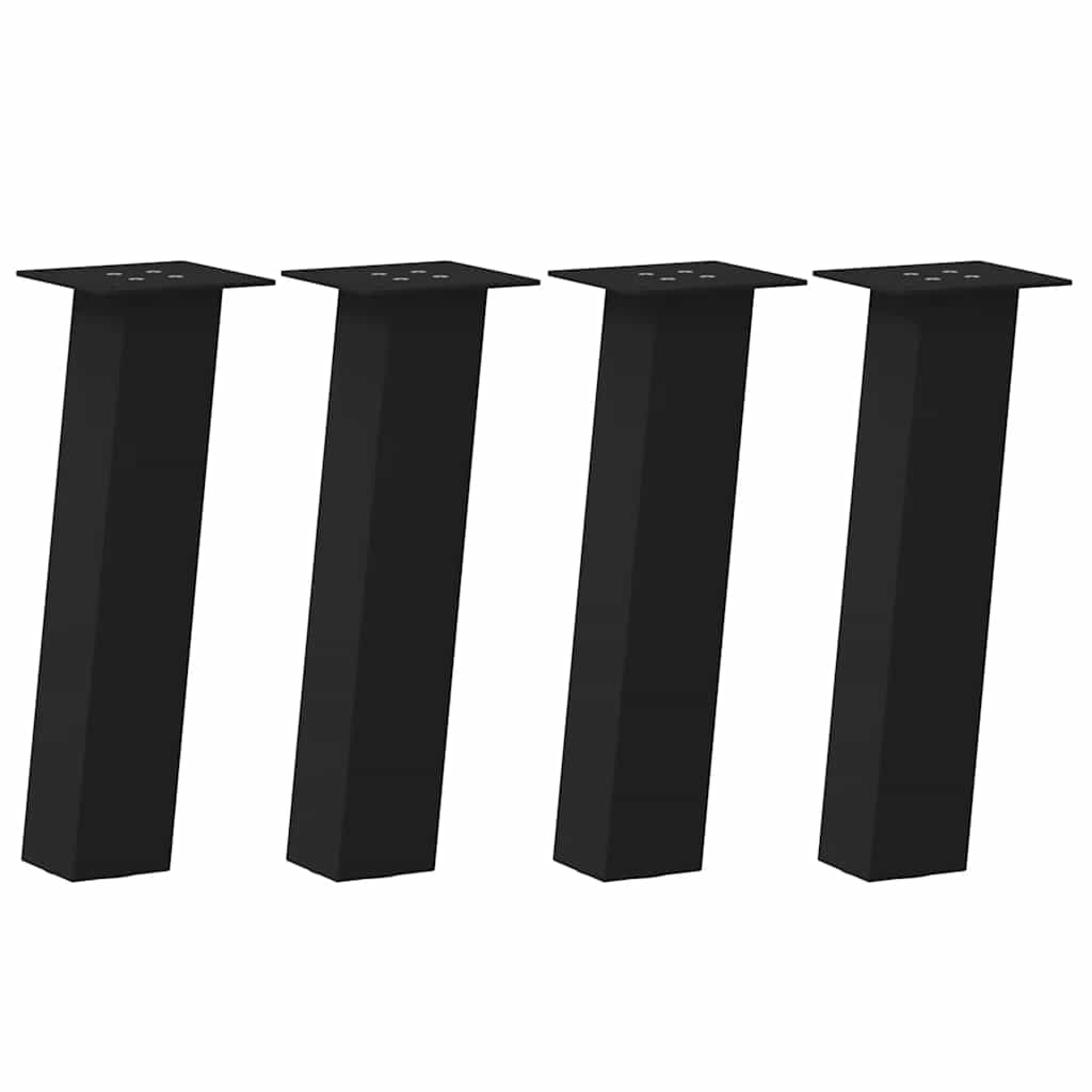 sofabordsben 4 stk. sort 42 cm stål
