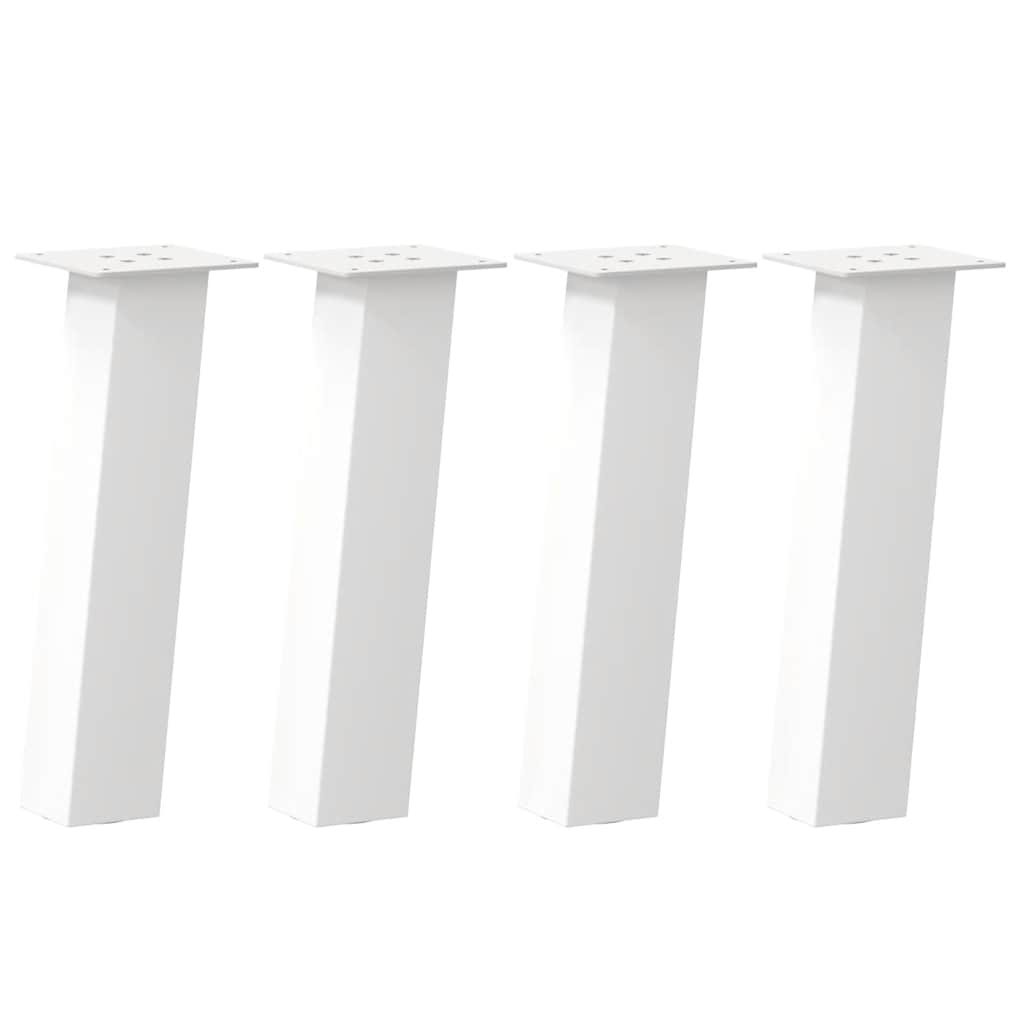 sofabordsben 4 stk. hvid 42 cm stål