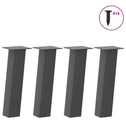 sofabordsben 4 stk. antracit 42 cm stål
