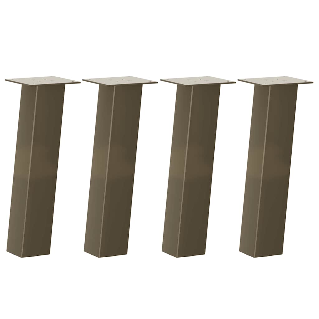 sofabordsben 4 stk. naturstål 42 cm stål