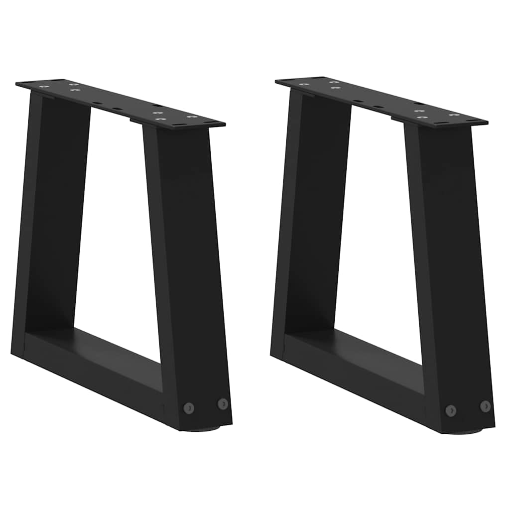 sofabordsben V-formet 2 stk. sort 30x(30-31,3) cm stål