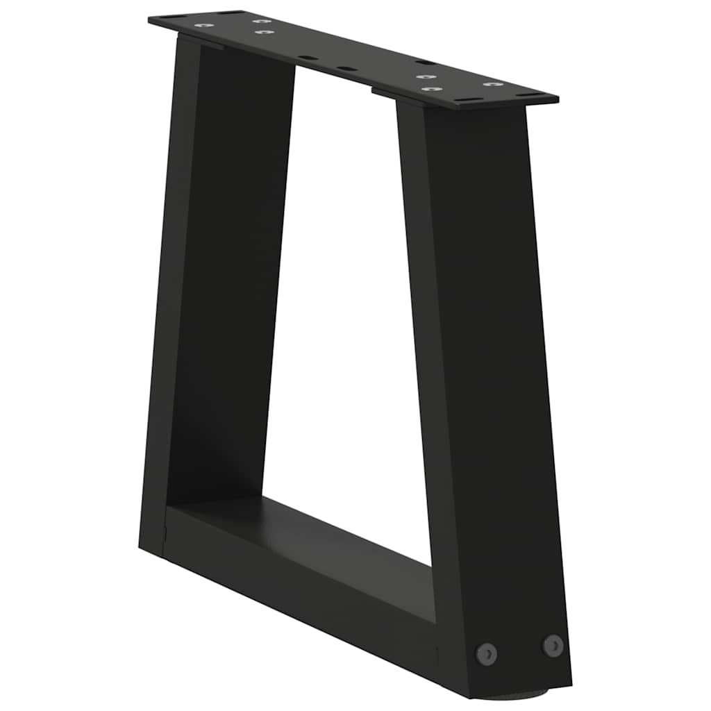 sofabordsben V-formet 2 stk. sort 30x(30-31,3) cm stål