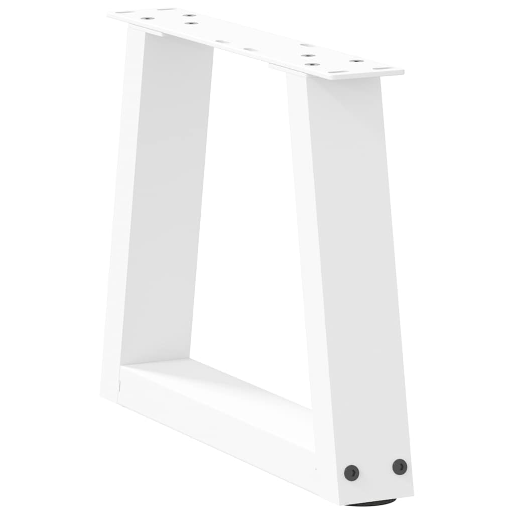 sofabordsben V-formet 2 stk. hvid 30x(30-31,3) cm stål