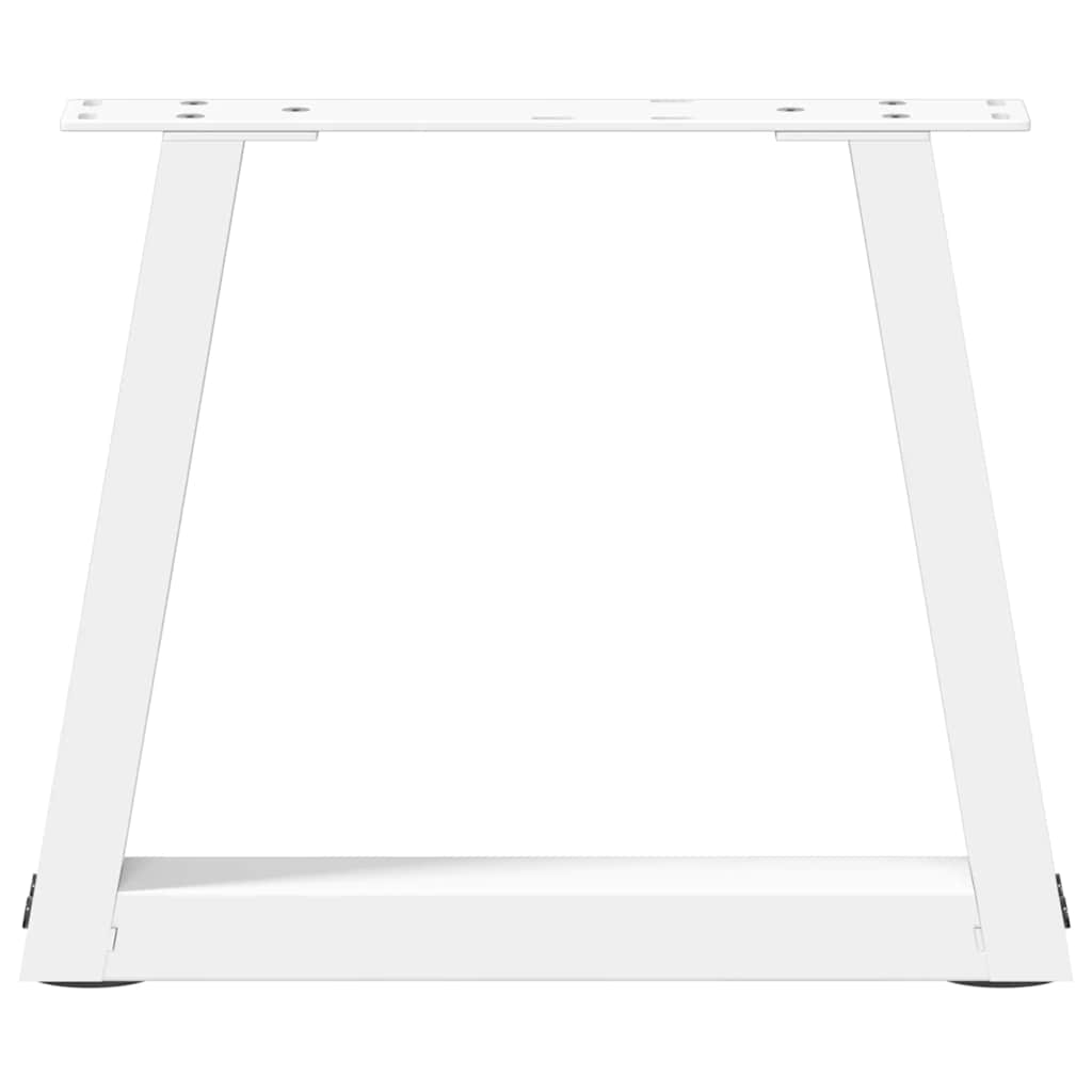 sofabordsben V-formet 2 stk. hvid 30x(30-31,3) cm stål