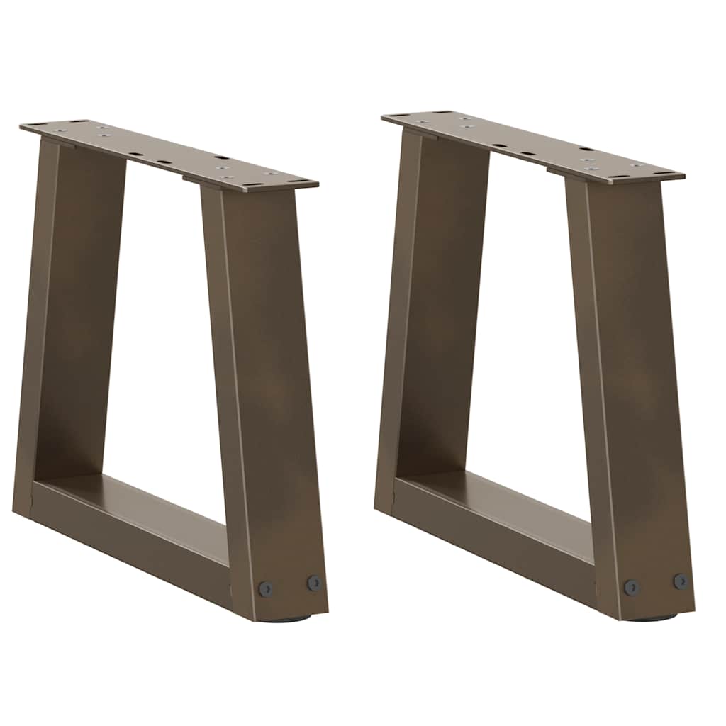 sofabordsben V-formet 2 stk. naturstål 30x(30-31,3) cm stål