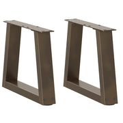 sofabordsben V-formet 2 stk. naturstål 30x(30-31,3) cm stål