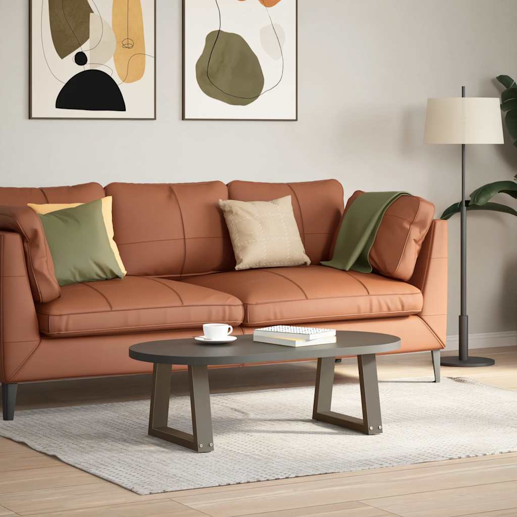 sofabordsben V-formet 2 stk. naturstål 30x(30-31,3) cm stål