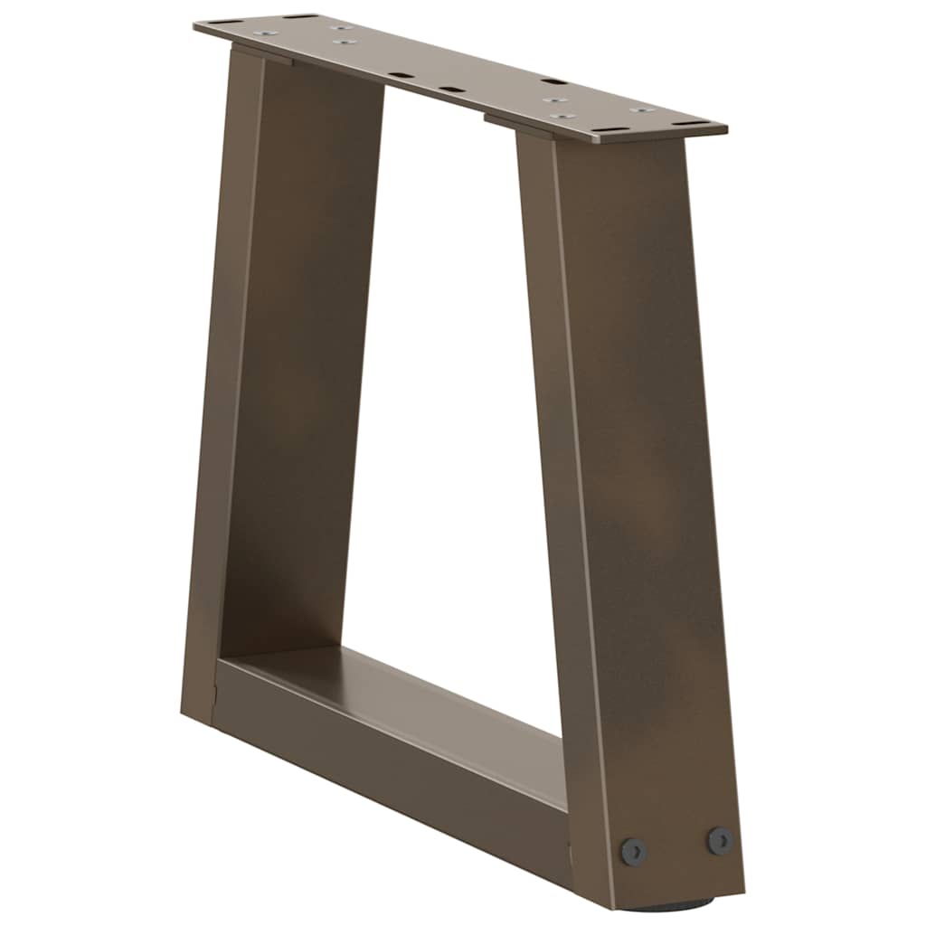 sofabordsben V-formet 2 stk. naturstål 30x(30-31,3) cm stål