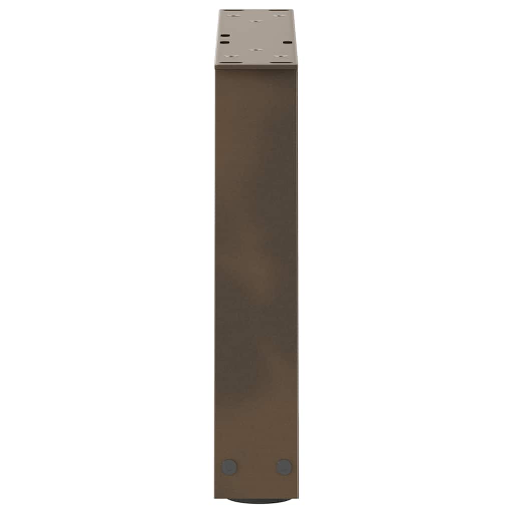 sofabordsben V-formet 2 stk. naturstål 30x(30-31,3) cm stål