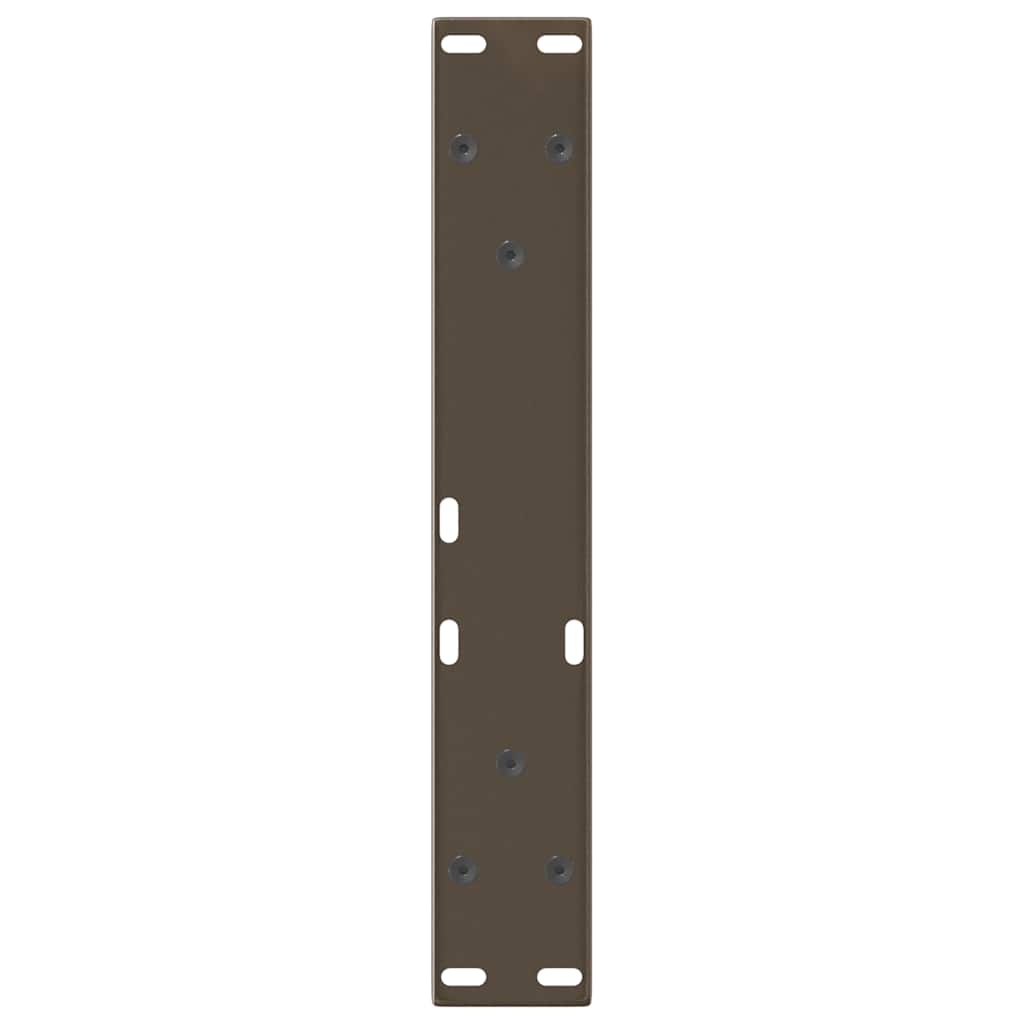 sofabordsben V-formet 2 stk. naturstål 30x(30-31,3) cm stål