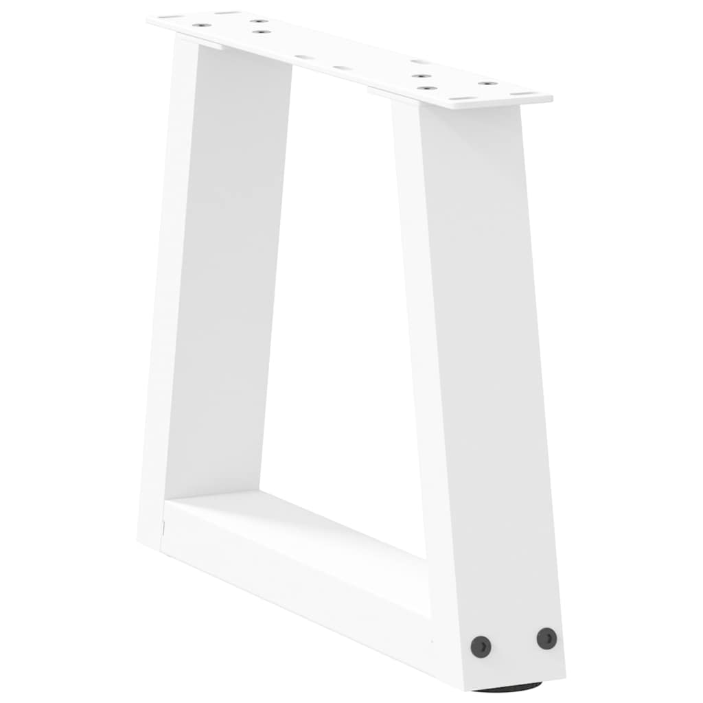 sofabordsben V-formet 2 stk. hvid 40x(30-31,3) cm stål