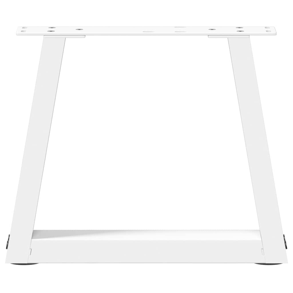 sofabordsben V-formet 2 stk. hvid 40x(30-31,3) cm stål