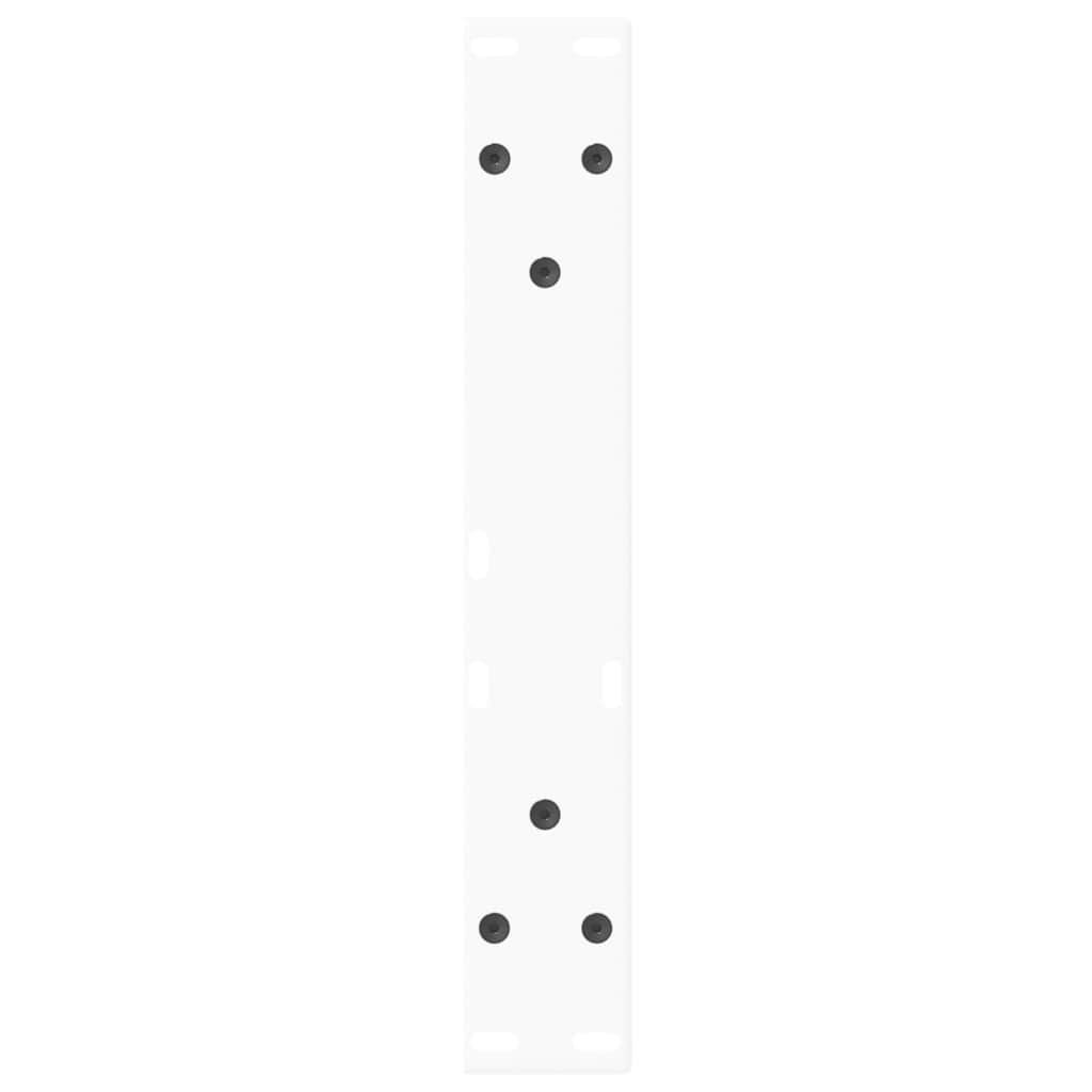 sofabordsben V-formet 2 stk. hvid 40x(30-31,3) cm stål