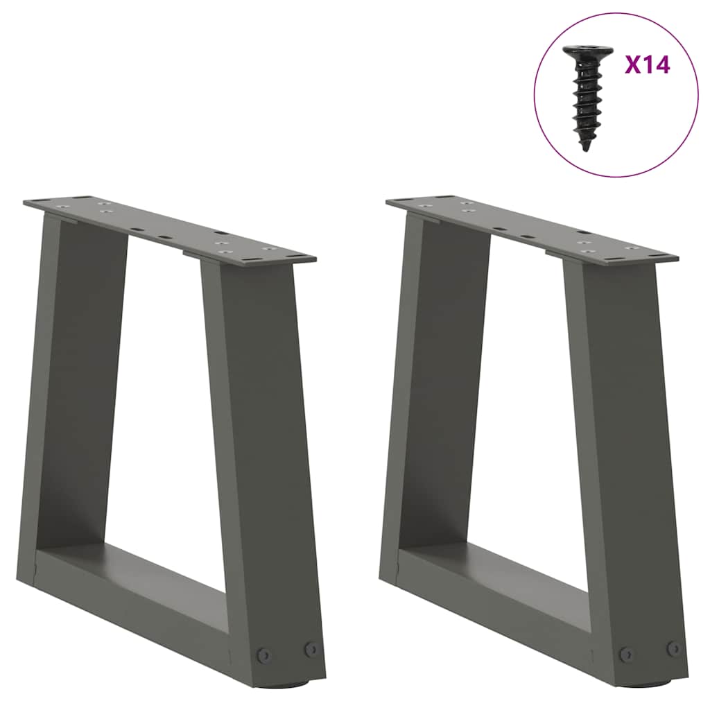 sofabordsben V-formet 2 stk. antracit 40x(30-31,3) cm stål