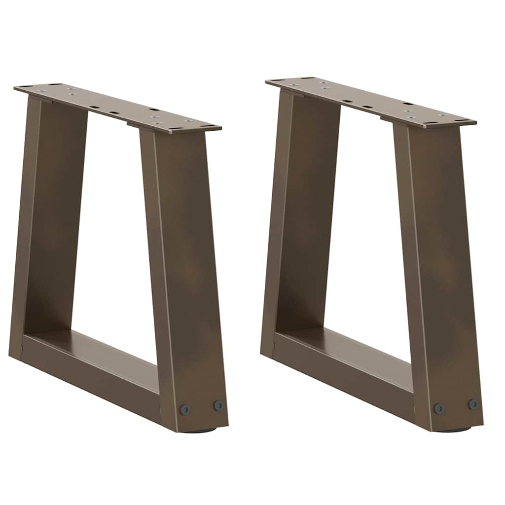 sofabordsben V-formet 2 stk. naturstål 40x(30-31,3) cm stål