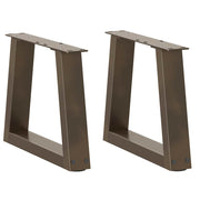 sofabordsben V-formet 2 stk. naturstål 40x(30-31,3) cm stål