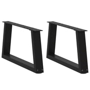 sofabordsben V-formet 2 stk. sort 50x(30-31,3) cm stål