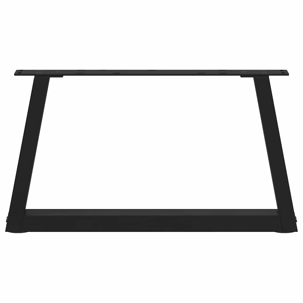 sofabordsben V-formet 2 stk. sort 50x(30-31,3) cm stål