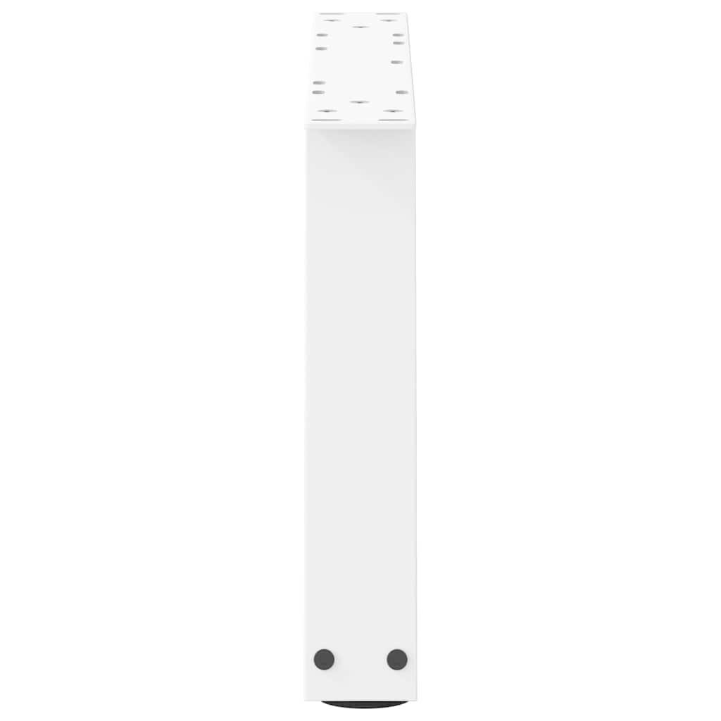 sofabordsben V-formet 2 stk. hvid 50x(30-31,3) cm stål