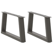 sofabordsben V-formet 2 stk. antracit 50x(30-31,3) cm stål