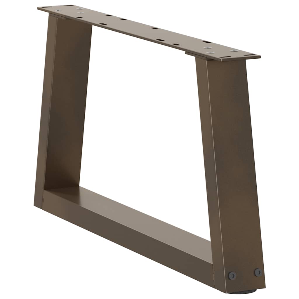 sofabordsben V-formet 2 stk. naturstål 50x(30-31,3) cm stål