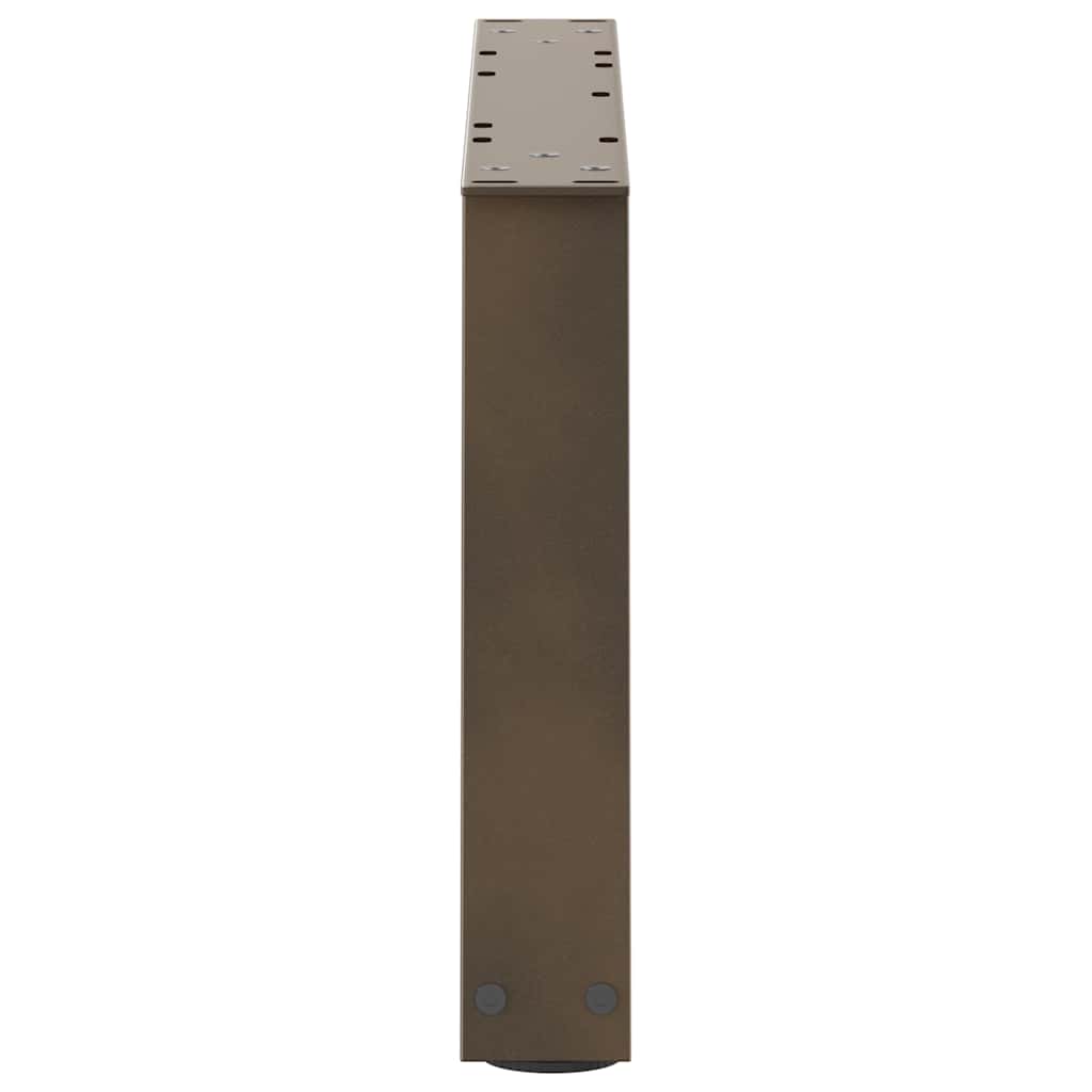 sofabordsben V-formet 2 stk. naturstål 50x(30-31,3) cm stål