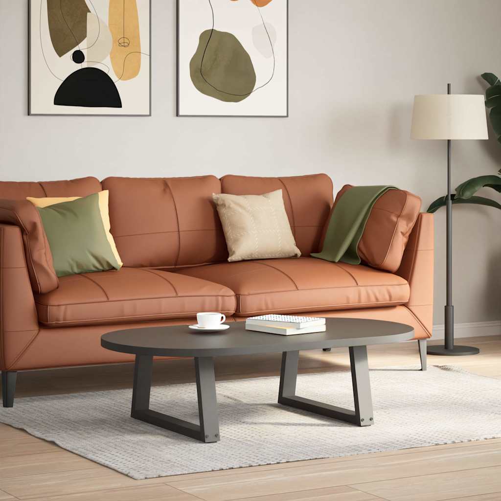 sofabordsben V-formet 2 stk. antracit 60x(30-31,3) cm stål