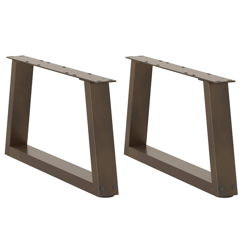 sofabordsben V-formet 2 stk. naturstål 60x(30-31,3) cm stål