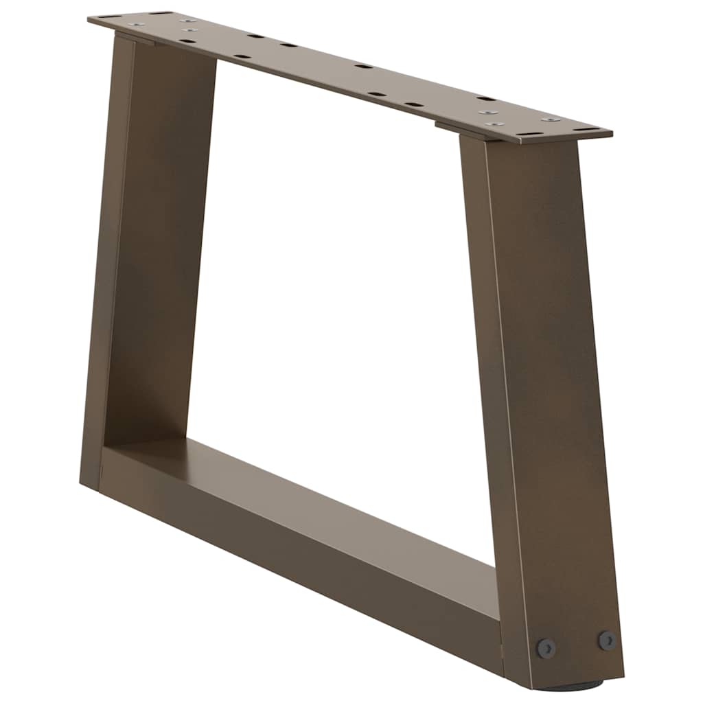 sofabordsben V-formet 2 stk. naturstål 60x(30-31,3) cm stål