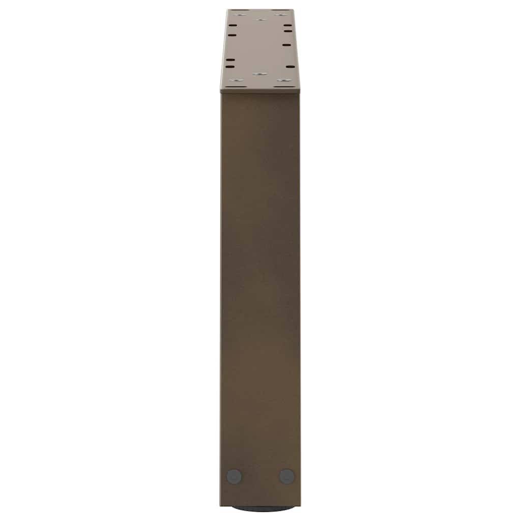 sofabordsben V-formet 2 stk. naturstål 60x(30-31,3) cm stål