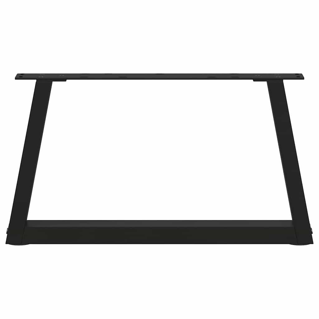 sofabordsben V-formet 2 stk. sort 70 x (30-31,3) cm stål