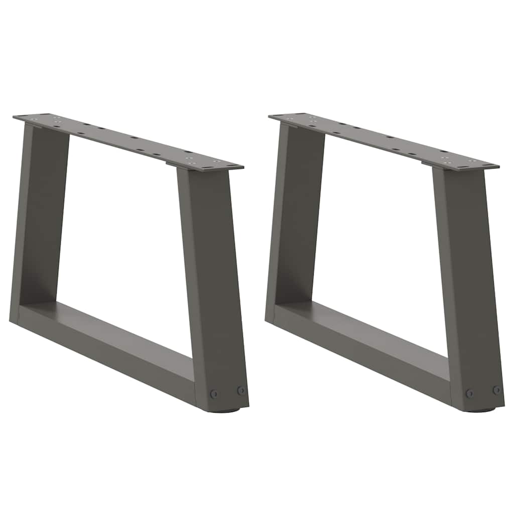 sofabordsben V-formet 2 stk. antracit 70x(30-31,3) cm stål