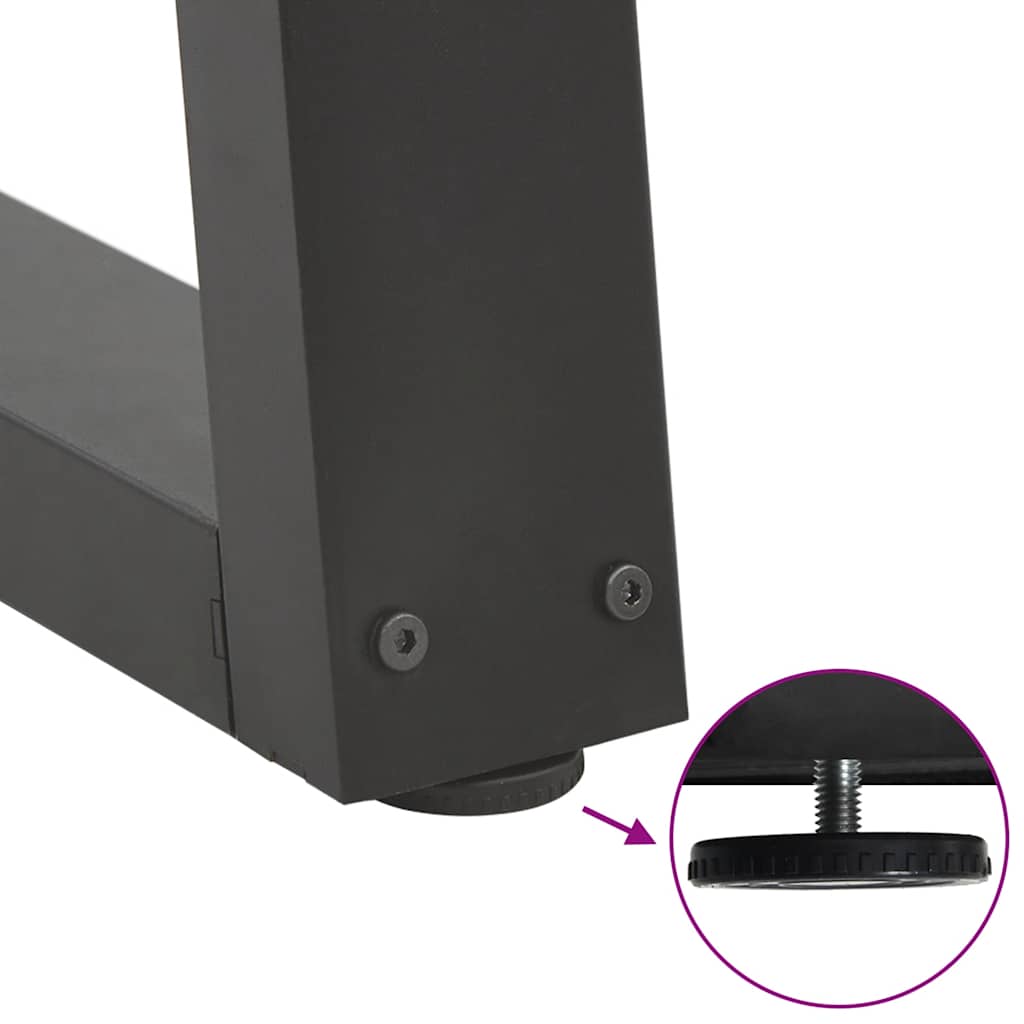 sofabordsben V-formet 2 stk. antracit 70x(30-31,3) cm stål