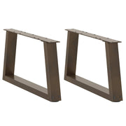 sofabordsben V-formet 2 stk. naturstål 70x(30-31,3) cm stål