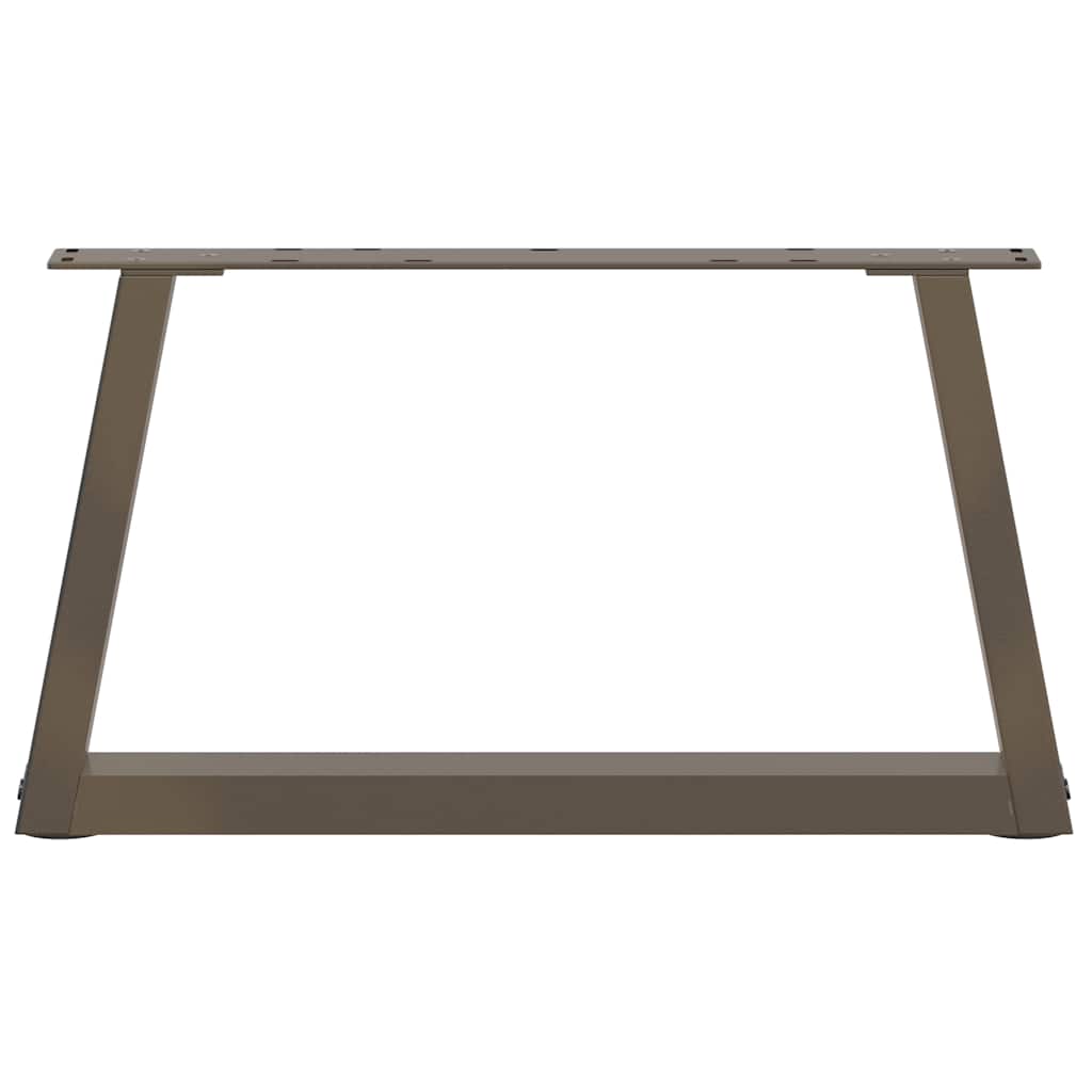 sofabordsben V-formet 2 stk. naturstål 70x(30-31,3) cm stål