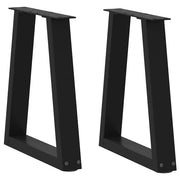 sofabordsben V-formet 2 stk. sort 28 x (42-43,3) cm stål
